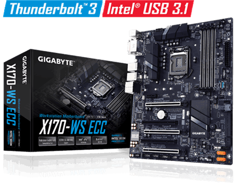 Mainboard Gigabyte X170-WS ECC  SOCKET LGA1151 Chipset Intel&#174; C236  817S